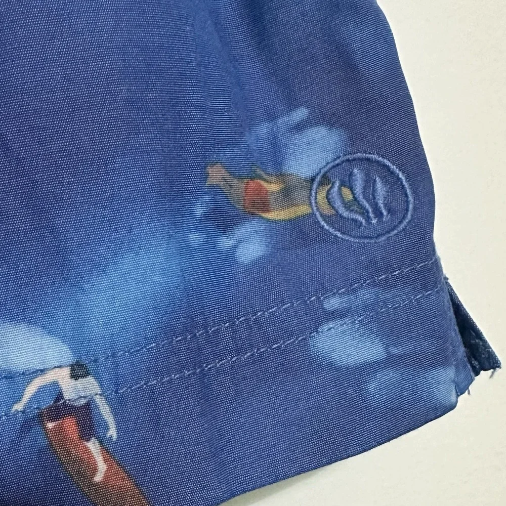 Fat Face Men's Swim Trunk Blue‎ Swim Shorts Blue Sz 2XL Beach Surfer Vacation